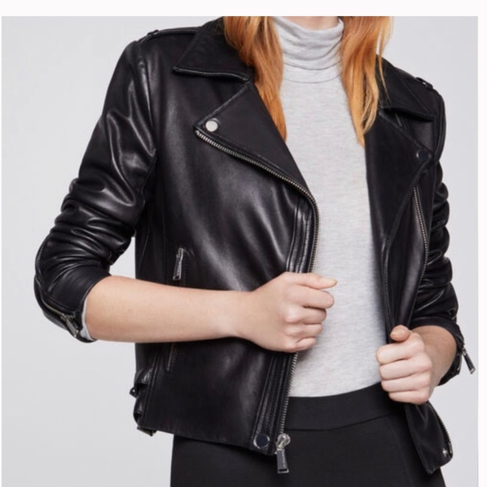 Zara basic leather jacket
